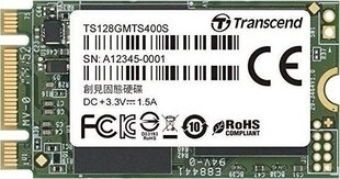 Transcend TS128GMTS400S цена и информация | Внутренние жёсткие диски (HDD, SSD, Hybrid) | hansapost.ee