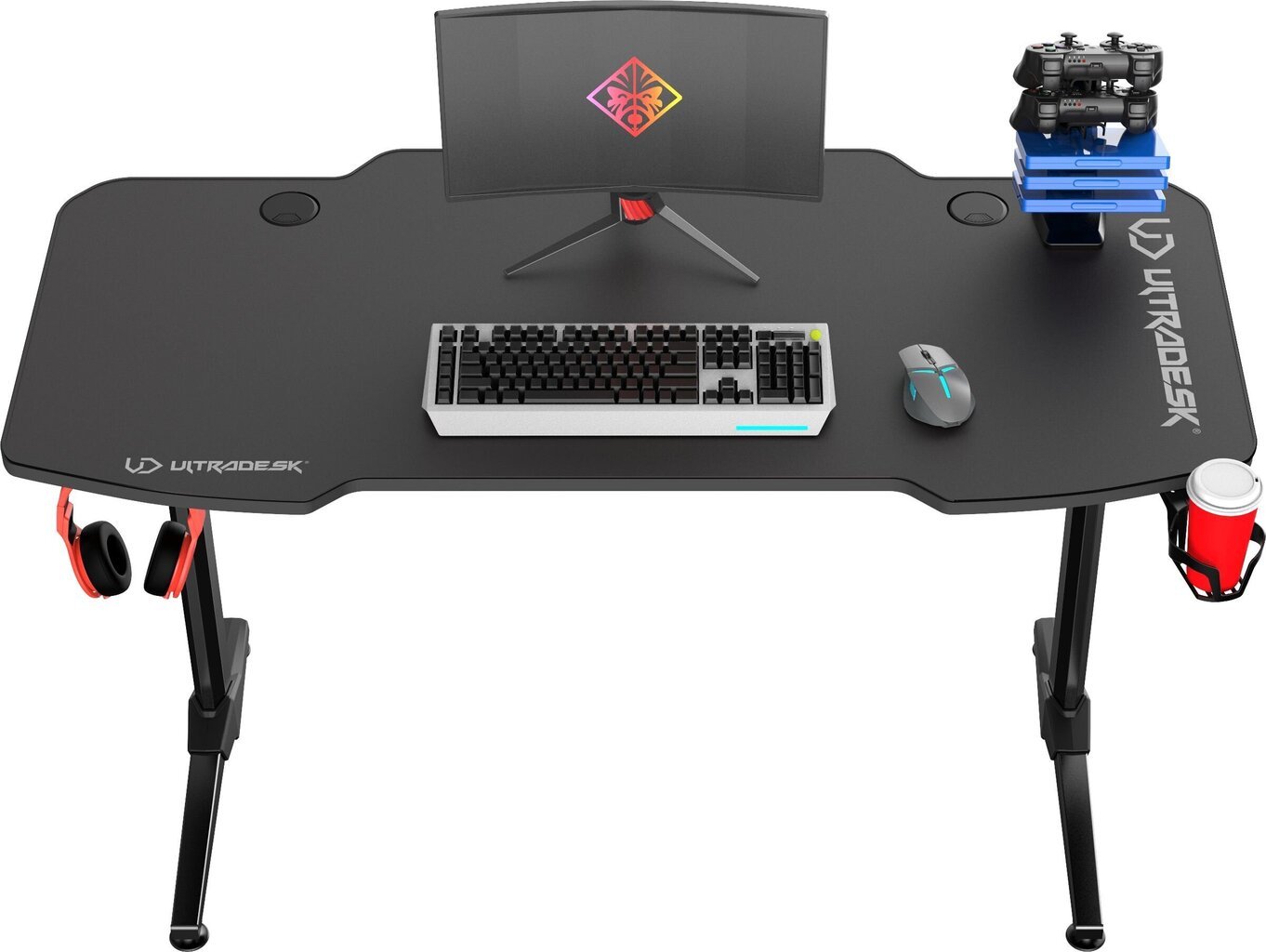 Mängurilaud Ultradesk Frag Black, must цена и информация | Arvutilauad, kirjutuslauad | hansapost.ee