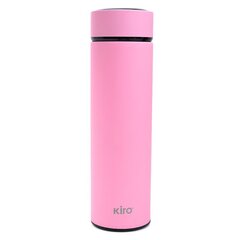 Термо бутылка с вакуумной изоляцией KIRO KI106PN, розовая, 500 мл цена и информация | Термосы, термокружки | hansapost.ee