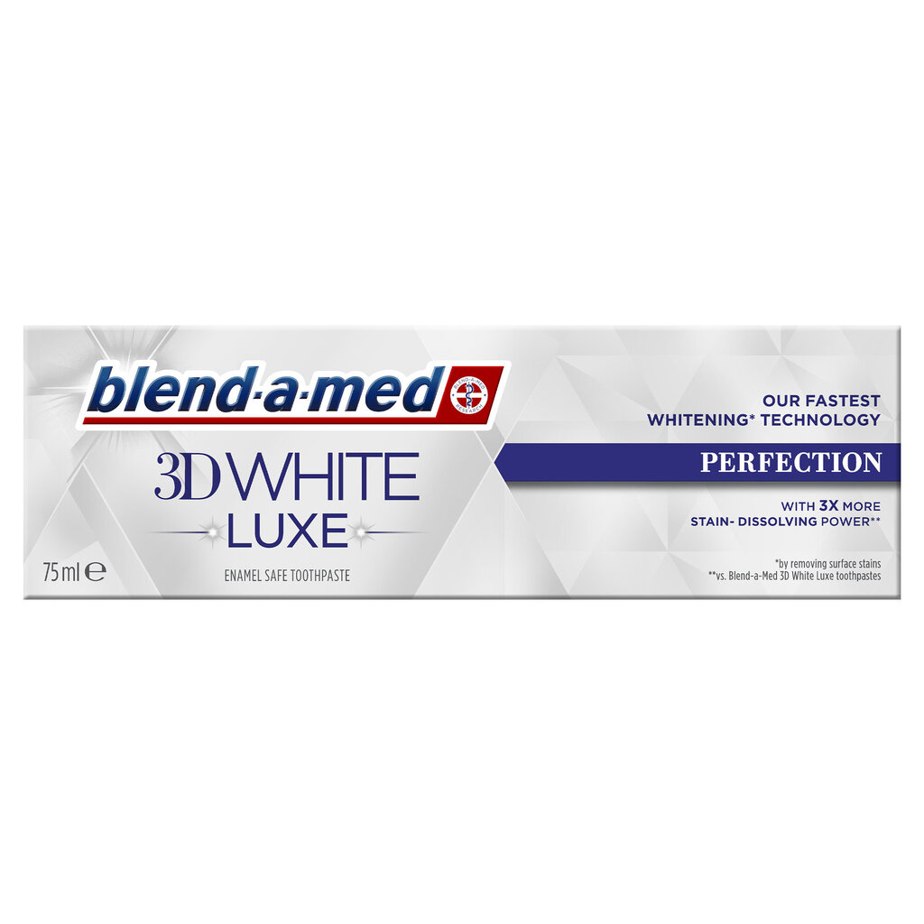 Hambapasta​ Blend A Med 3DW Luxe Perfection 75ml цена и информация | Hambaharjad, hampapastad ja suuloputusvedelikud | hansapost.ee