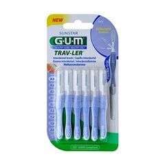 Межзубные ершики 6 шт. G.U.M.® (1312) Travler 0,6 мм цена и информация | Зубные щетки, пасты | hansapost.ee