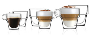 Набор чашек Vialli Design с двойными стеклянными стенками Senso, различных размеров, 6 шт. цена и информация | Стаканы, фужеры, кувшины | hansapost.ee