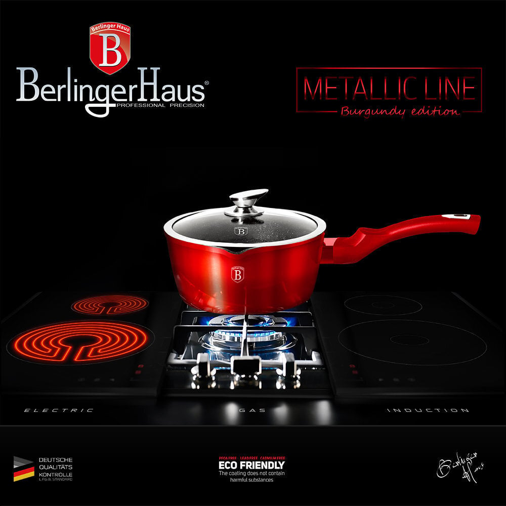 BerlingerHaus Metallic Line pott koos kaanega Burgundy Edition, 1,2 l цена и информация | Potid | hansapost.ee