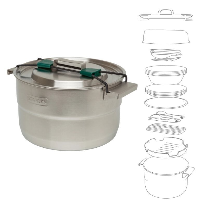 Köögikomplekt The Full Kitchen Base Camp Cook Set 3.5L, roostevaba hind ja info | Potid | hansapost.ee