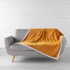 Pleed Alllegra, kollane-oranž, 125 x 150 cm hind ja info | Pleedid, voodikatted ja päevatekid | hansapost.ee