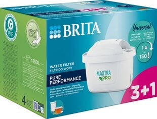 BRITA Maxtra Pro Pure Performance 3+1 шт цена и информация | Фильтры для воды | hansapost.ee