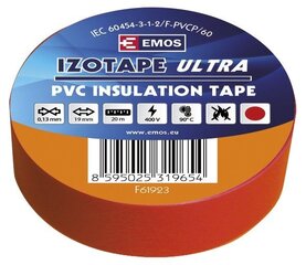 Изолента ПВХ Izotape Ultra 19/20 (красная) цена и информация | Механические инструменты | hansapost.ee