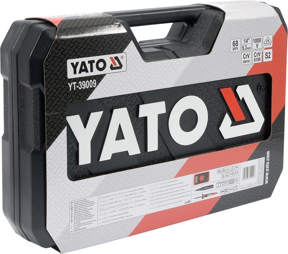 Yato elektrikute tööriistakomplekt YT-39009, 68 tk hind ja info | Käsitööriistad | hansapost.ee