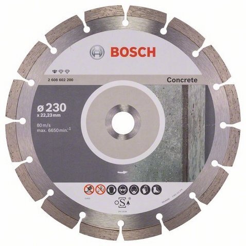 Teemantplaat Bosch 230x22,2mm, segmenteeritud цена и информация | Käsitööriistad | hansapost.ee