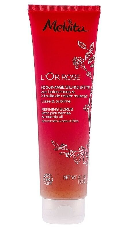 Salendav, lahustuv kehakoorija Melvita L'Or Rose Enriched Refining, 150 ml цена и информация | Kehakoorijad | hansapost.ee