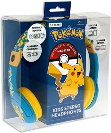 Juhtmega kõrvapealsed kõrvaklapid lastele OTL Kids : Pokemon - Pikachu цена и информация | Kõrvaklapid | hansapost.ee