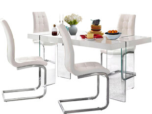 Комплект мебели для столовой Notio Living Triton 160/Bruno, белый цена и информация | Комплекты мебели для столовой | hansapost.ee