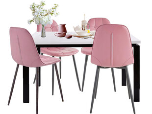 Комплект мебели для столовой Notio Living Silva 160/Lina, розовый цена и информация | Комплекты мебели для столовой | hansapost.ee
