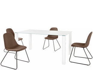 Комплект мебели для столовой Notio Living Dante 160/Colombo, коричневого цвета цена и информация | Комплекты мебели для столовой | hansapost.ee