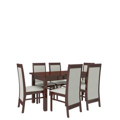 Обеденный гарнитур ADRK Furniture Rodos 7, темно-коричневый цена и информация | Комплекты мебели для столовой | hansapost.ee