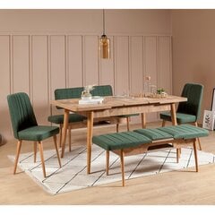 Комплект для столовой Kalune Design 869(I), зеленый/бежевый цена и информация | Комплекты мебели для столовой | hansapost.ee