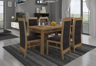 Обеденный гарнитур ADRK Furniture Rodos 7, коричневый цена и информация | Комплекты мебели для столовой | hansapost.ee