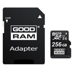 Карта памяти Goodram MicroSDHC 256GB Class 10/UHS 1 + Adapter цена и информация | Карты памяти | hansapost.ee
