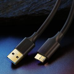 Ugreen USB кабель micro USB Type B SuperSpeed ​​3.0, 1 м, черный 10841 цена и информация | Кабели для телефонов | hansapost.ee