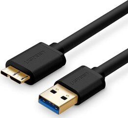 Ugreen USB кабель micro USB Type B SuperSpeed ​​3.0, 1 м, черный 10841 цена и информация | Кабели для телефонов | hansapost.ee