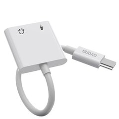Dudao USB Type C - USB Type C / 3,5 mm mini jack headphone adapter audio and charging white (L13T white) hind ja info | USB adapterid ja jagajad | hansapost.ee