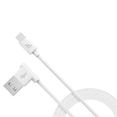 Kaabel USB -> Micro USB Hoco UPM10 L kuju 1.2 m, Laadimisjuhe USB 2.0 Micro usb, valge hind ja info | Mobiiltelefonide kaablid | hansapost.ee