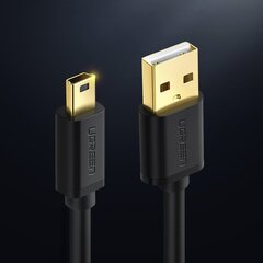 Кабель Ugreen USB - mini USB 480 Мбит/с, 3 м, черный (US132 10386) цена и информация | Кабели для телефонов | hansapost.ee