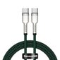 Baseus Cafule Series Metal Data USB Type C - USB Typ C Cable Power Delivery 100 W (20 V / 5 A) 1 m green (CATJK-C06) hind ja info | Mobiiltelefonide kaablid | hansapost.ee