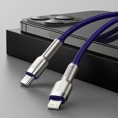Baseus Cafule Series Metal Data USB Type C - Lightning Cable Power Delivery 20 W 2 m lilla (CATLJK-B05) hind ja info | Mobiiltelefonide kaablid | hansapost.ee