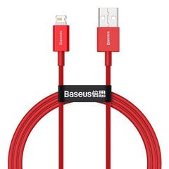 Kaabel Baseus Superior USB - Lightning, 2,4 A 1 m, punane (CALYS-A09) hind ja info | Mobiiltelefonide kaablid | hansapost.ee