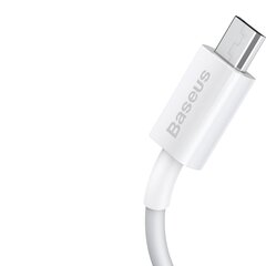 Кабель Baseus USB - micro USB, 2 м BSU2825WHT цена и информация | Borofone 43757-uniw | hansapost.ee