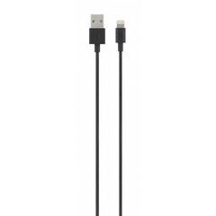 Плетеный кабель USB/Lightning, 1 м, черный цена и информация | Кабели для телефонов | hansapost.ee