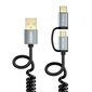 Choetech 2in1 USB - USB Type C / micro USB charging data cable 1,2m black (XAC-0012-101BK) цена и информация | Mobiiltelefonide kaablid | hansapost.ee