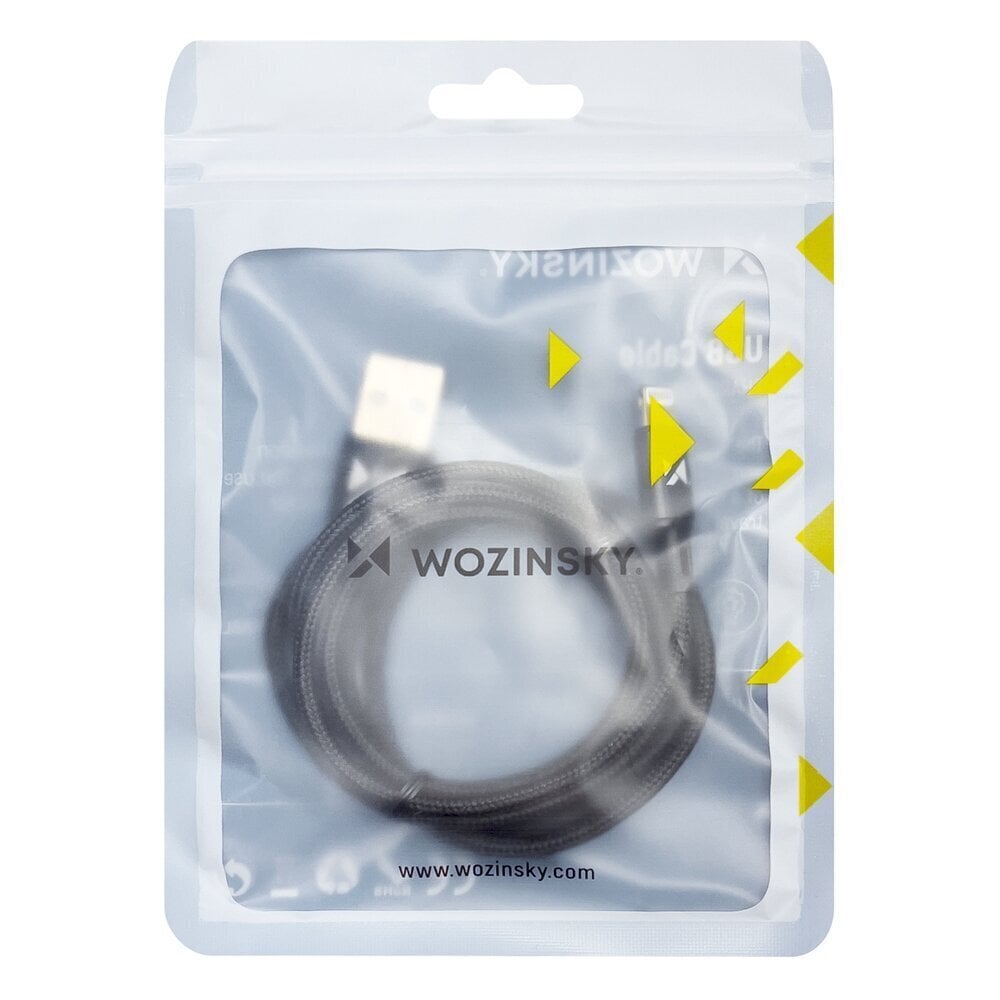 Wozinsky cable USB - Lightning 2,4A 1m black (WUC-L1B) цена и информация | Mobiiltelefonide kaablid | hansapost.ee