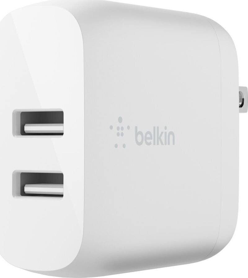 BELKIN Dual USB-A WallCharger 12W X2 WHT hind ja info | Laadijad mobiiltelefonidele | hansapost.ee