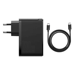 Сетевое зарядное устройство 2 x USB / 2 x USB-C / 100W / 5A, черное цена и информация | Зарядные устройства для телефонов | hansapost.ee