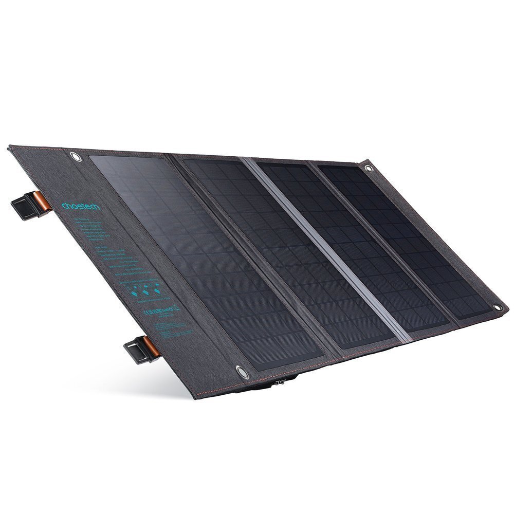 Choetechi kokkupandav päikeselaadija päikeseenergia fotogalvaaniline 36 W kiirlaadimine, toiteallikas USB / USB Type C (94 x 36 cm) hall (SC006) цена и информация | Akupangad | hansapost.ee