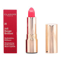 Huulepulk Clarins Joli Rouge Brillant, nr 26 hibiscus hind ja info | Huulekosmeetika | hansapost.ee