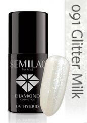 Hübriidküünelakk Semilac 091 Glitter Milk, 7 ml price and information | Nail polishes and nail polish removers | hansapost.ee