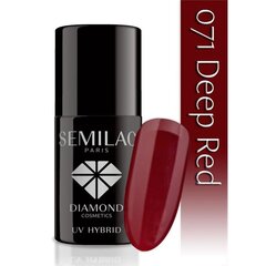 Hübriidküünelakk Semilac 071 Deep Red, 7 ml hind ja info | Küünelakid ja küünelakieemaldajad | hansapost.ee