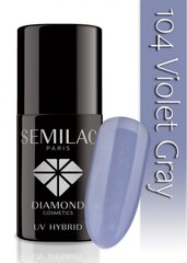 Hübriidküünelakk Semilac 104 Violet Gray, 7 ml цена и информация | Лаки для ногтей, укрепители для ногтей | hansapost.ee