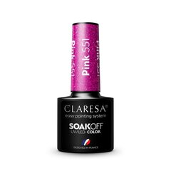 Стойкий гибридный лак для ногтей Claresa Pink 551, 5 г цена и информация | Лаки для ногтей, укрепители для ногтей | hansapost.ee