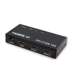 SAVIO HDMI-pistik, 1 sisend, 2 väljundit CL-42, Must hind ja info | USB adapterid ja jagajad | hansapost.ee