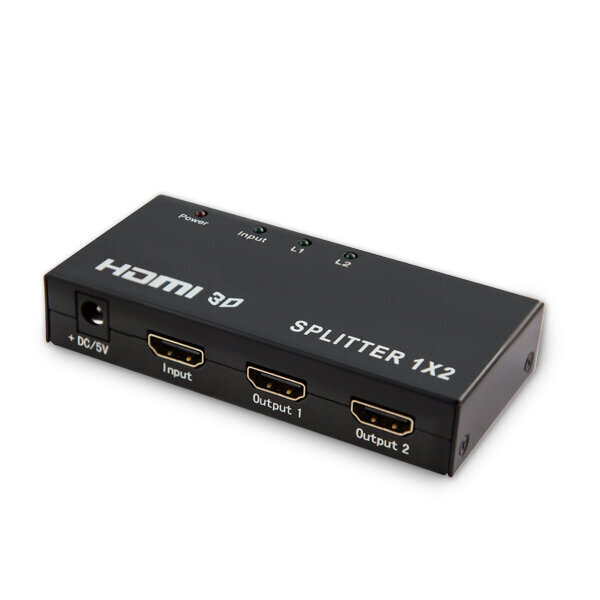 SAVIO HDMI-pistik, 1 sisend, 2 väljundit CL-42, Must цена и информация | USB adapterid ja jagajad | hansapost.ee