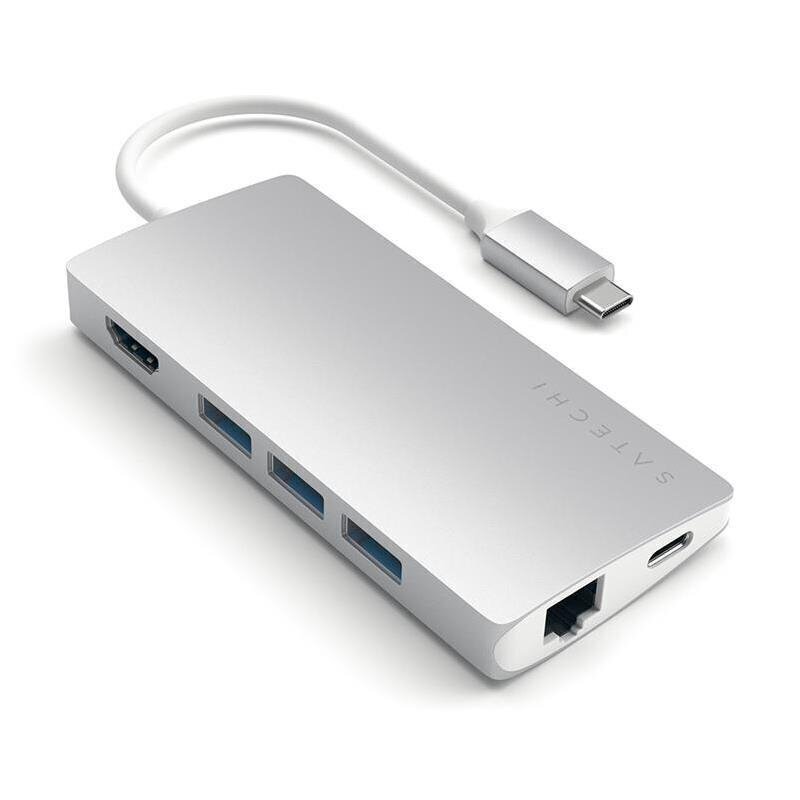 USB-C jagaja Multi-Port 4K Gigabit Ethernet Satechi, Satechi Satechi USB-C Multi-Port 4K Gigabit Ethernet USB hub, Adapter USB hind ja info | USB adapterid ja jagajad | hansapost.ee