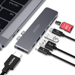 Choetech multifunctional docking station HUB for Apple MacBook Pro USB Typ C 7in2 100W Thunderbolt 3 gray (HUB-M14) hind ja info | USB adapterid ja jagajad | hansapost.ee
