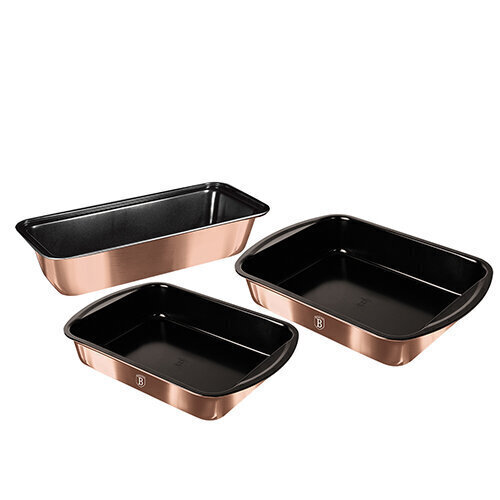 Berlinger Haus küpsetusvormide komplekt Metallic Line Rose Gold Edition, 3 tk цена и информация | Küpsetusnõud ja tarvikud | hansapost.ee