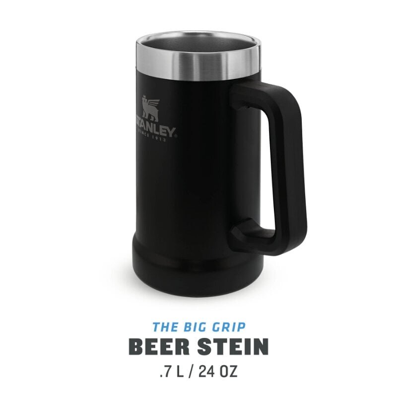 Õllekruus Adventure The Big Grip Beer Stein 0,7 l, matt must цена и информация | Termosed ja termokruusid | hansapost.ee