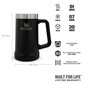 Õllekruus Adventure The Big Grip Beer Stein 0,7 l, matt must hind ja info | Termosed ja termokruusid | hansapost.ee