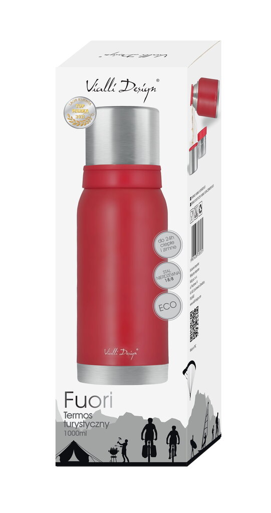 Vialli Design termos Fuori, 1 l, punane hind ja info | Termosed ja termokruusid | hansapost.ee